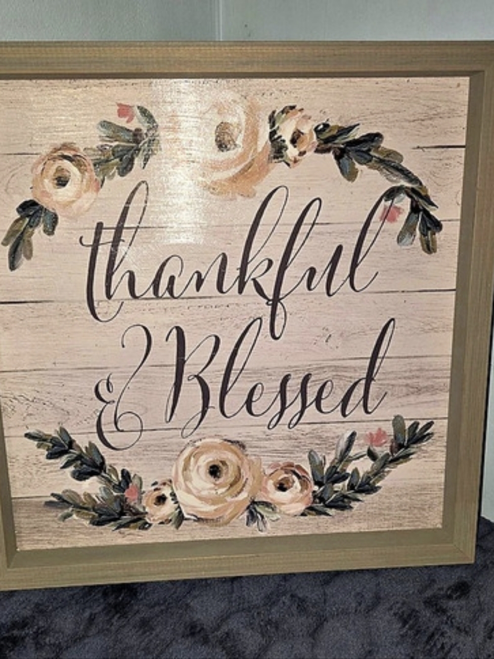 Kirkland's Thankful & Blessed Floral Wall Art